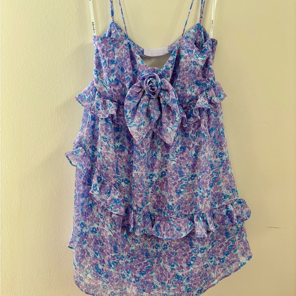 FOR LOVE AND LEMONS
Floral Purple Debbie Mini Dress